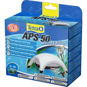 фото Компрессор tetra aps 50 silent aquarium air pomp white edition для аквариумов 10-60л (белый)