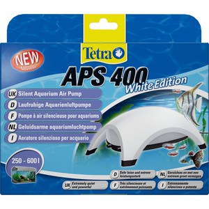 фото Компрессор tetra aps 400 silent aquarium air pomp white edition для аквариумов 250-600л (белый)