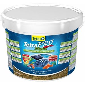 фото Корм tetra tetrapro algae crisps premium food for all tropical fish чипсы со спирулиной для всех видов тропических рыб 10л