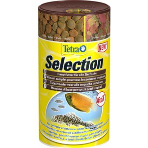 

Корм Tetra Selection Complete Food for Tropical Fish 4 вида хлопья/чипсы/гранулы для всех видов тропических рыб 250мл, Selection Complete Food for Tropical Fish 4 вида хлопья/чипсы/гранулы для всех видов тропических рыб 250мл