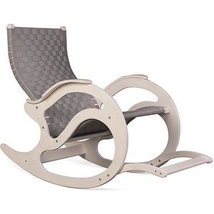 Кресло-качалка Мебелик Тенария 2 серый/каркас белый ясень