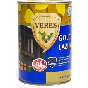 

Антисептик для дерева VERES GOLD LASURA №17 золотой бор 0.9л., GOLD LASURA №17 золотой бор 0.9л.