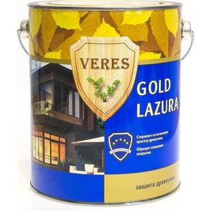 

Антисептик для дерева VERES GOLD LASURA№12 белый 2.7л., GOLD LASURA№12 белый 2.7л.