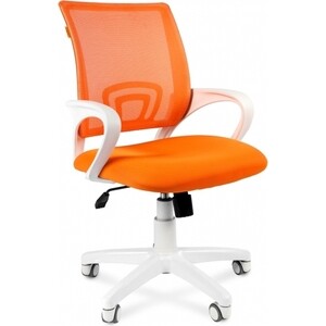 фото Офисное кресло chairman 696 белый пластик tw-16/tw-66 оранжевый