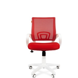 Офисное кресло Chairman 696 белый пластик TW-19/TW-69 красный