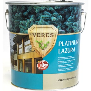 

Антисептик для дерева VERES PLATINUM LAZURA № 2 сосна 10л., PLATINUM LAZURA № 2 сосна 10л.