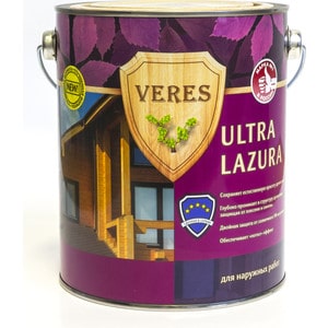 

Антисептик для дерева VERES ULTRA LAZURA № 8 дуб темный 2.7л., ULTRA LAZURA № 8 дуб темный 2.7л.