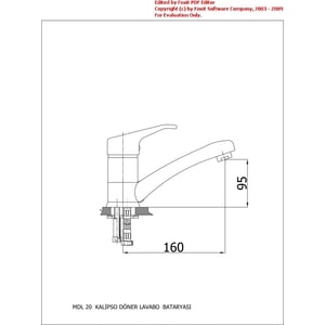 фото Смеситель для раковины gpd kalipso (mdl20)