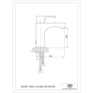 фото Смеситель для раковины gpd fuego (mlb105)