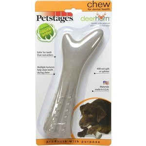 Игрушка Petstages Deerhorn косточка с оленьими рогами 20см для собак - фото 1