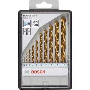 фото Набор сверл по металлу bosch 1.0-10.0мм 10шт robust line (2.607.010.536)