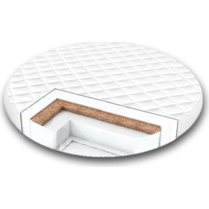 Матрас двусторонний детский AmaroBaby Soft Dream Round, 750х750х100 мм.