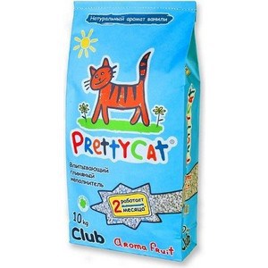 

Наполнитель PrettyCat Aroma Fruit впитывающий с део-кристаллами с ароматом ванили для кошек 10кг Club, Aroma Fruit впитывающий с део-кристаллами с ароматом ванили для кошек 10кг Club