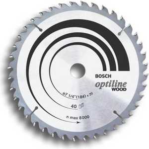 Диск пильный Bosch 190х30мм 24зуба Optiline Wood (2.608.640.615) 190х30мм 24зуба Optiline Wood (2.608.640.615) - фото 1