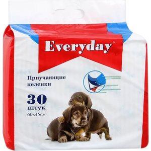 

Впитывающие пеленки EVERYDAY приучающие гелевые для животных 60х45см 30шт, приучающие гелевые для животных 60х45см 30шт