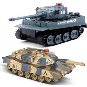 Радиоуправляемый танковый бой Huan Qi Tiger vs Leopard масштаб 1:28 2.4G