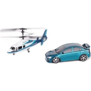 Радиоуправляемый игровой набор Wineya вертолет и машина