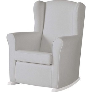 Кресло-качалка Micuna Wing/Nanny white/grey искусственная кожа (Э0000015026) кресло качалка micuna wing nanny chocolate stripes blue
