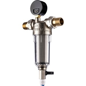 Фильтр предварительной очистки Гейзер Бастион 112 3/4'' (с манометром, для холодной воды, d60) (32671) Бастион 112 3/4