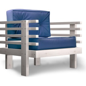 Кресло Arsko Стоун бел дуб-синий кож.зам шкаф комбинированный с 3 дверьми это мебель абрис пм 332 25 исп 2 дуб адриатика синий белый
