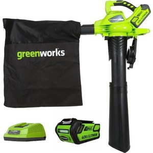 Воздуходувка аккумуляторная садовая GreenWorks 40V G-Max GD40BV (24227UB)