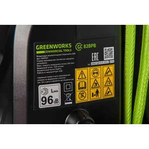 фото Воздуходувка аккумуляторная садовая greenworks 82v commercial gd82bpb (2402507)