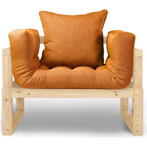 Кресло Arsko Амбер сосна-оранжевая рогожка.