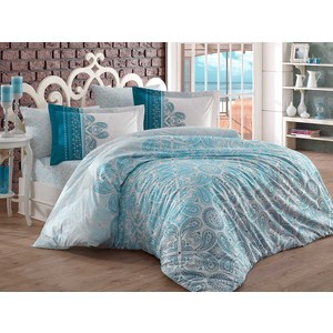 

Комплект постельного белья Hobby home collection 1,5 сп, поплин Irene бирюзовый, 1,5 сп, поплин Irene бирюзовый
