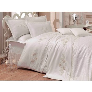 

Комплект постельного белья Hobby home collection Евро, сатин с покрывалом Arienda кремовый, Евро, сатин с покрывалом Arienda кремовый