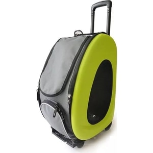 Сумка-тележка Ibiyaya складная лайм 3 в 1 (сумка, рюкзак, тележка) для собак до 8 кг (FC1008-G)