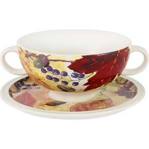 

Суповая чашка на блюдце Imari Кленовый лист (IMB0304A-A2351), Кленовый лист (IMB0304A-A2351)