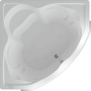 фото Акриловая ванна акватек сириус угловая 164х164 см фронтальная панель, каркас, слив-перелив (sir164-0000002)