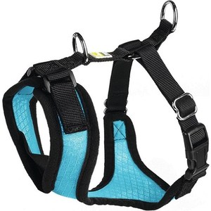 фото Шлейка hunter harness manoa s (38-47см) нейлон/сетчатый текстиль голубая для собак