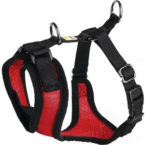 фото Шлейка hunter harness manoa s (38-47см) нейлон/сетчатый текстиль красная для собак