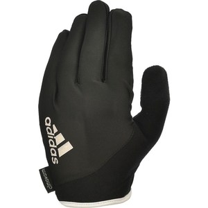 фото Перчатки для фитнеса adidas essential adgb-12421wh (с пальцами) черно/белые р. s
