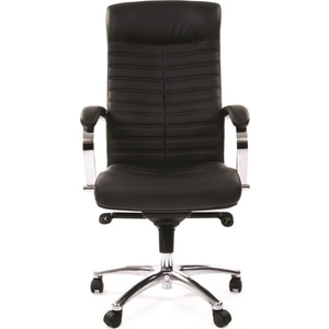 Офисное кресло Chairman 480 кожа/кз, черный