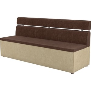 Кухонный диван Мебелико Классик микровельвет коричнево/бежевый диван мебелико бремен эко кожа бежевый
