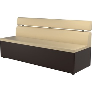 Кухонный диван Мебелико Классик эко-кожа бежево/коричневый интерьерная кровать мебелико камилла эко кожа бежево коричневый