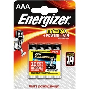 

Батарейки ENERGIZER ААА MAX E92 4шт, ААА MAX E92 4шт