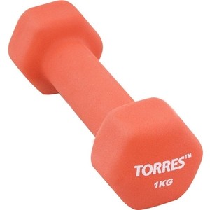 Гантель Torres 1 кг - шт (PL55011) в неопреновой оболочке красный купить недорого низкая цена  - купить со скидкой