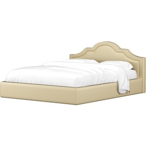 Кровать Мебелико Афина эко-кожа бежевый интерьерная кровать мебелико камилла эко кожа черно белый