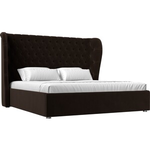Кровать АртМебель Далия микровельвет коричневый кровать мебелико далия эко кожа коричневый