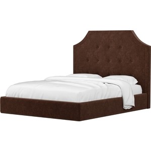 Кровать АртМебель Кантри микровельвет коричневый кровать артмебель лотос эко кожа белый