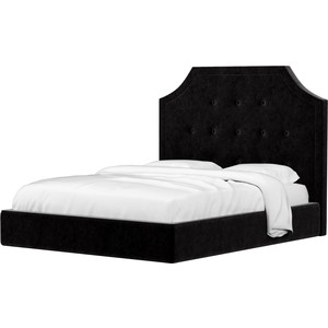 Кровать АртМебель Кантри микровельвет черный кровать мебелико кантри эко кожа