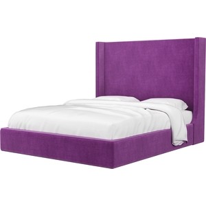 Кровать АртМебель Ларго микровельвет фиолетовый кровать артмебель принцесса микровельвет фиолетовый
