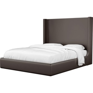 Кровать АртМебель Ларго эко-кожа коричневый интерьерная кровать артмебель камилла эко кожа бежево коричневый