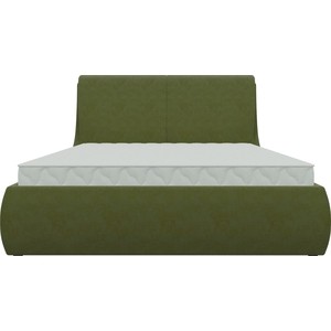 Кровать АртМебель Принцесса микровельвет зеленый кровать артмебель принцесса эко кожа белый