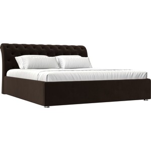 Кровать АртМебель Сицилия микровельвет коричневый кровать мебелико сицилия микровельвет коричневый