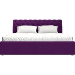 Кровать АртМебель Сицилия микровельвет фиолетовый