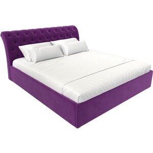 Кровать АртМебель Сицилия микровельвет фиолетовый